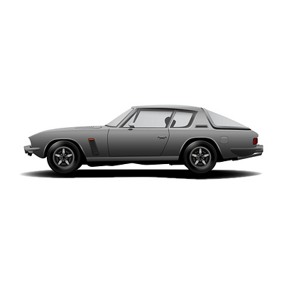 Jensen Interceptor clean design gradient graphic design icon illustration illustrator vector