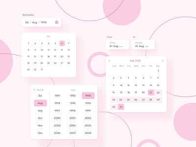 Minimal Date Picker Component - Redesigned UX adobe xd adobexd birthdate component createwithadobexd date date input date picker datepicker design form form design input madewithadobexd minimal ui design uidesign ux web design webdesign