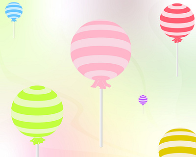 Candy balloon background color design dessert graphicdesign illustration lolipop pastel wallpaper