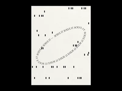 SOLVE IT graphic design minimalism poster a day poster design simple design