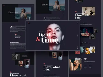 Photography PSD Template blog blog design blog list blog post clean creative dark photo hero header mobile mobile design mobile ui mobile website modern photography professional psd web webdesign webpage website
