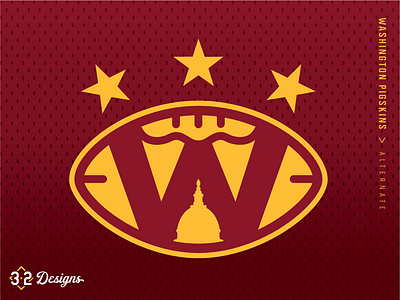 Washington Pigskins Alternate (concept) capitals capitol concept district of columbia esports football helmet hogs jersey nfl pig pigskins rebrand sports sports design sports logo stars throwback warthog washington dc