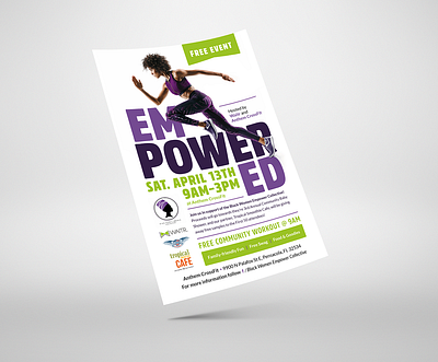 Waitr Event Flyer branding design event fitness flyer poster women workout