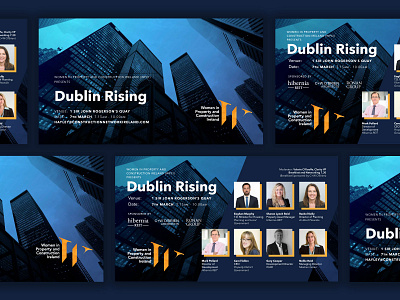 Dublin Rising Event Branding brand identity branding building city construction corporate corporate design development dublin dublin rising event event branding event brochure highrise ireland network property social media visual identity women