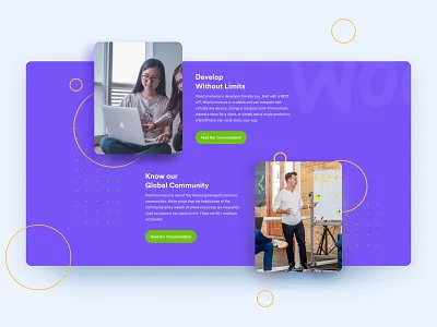 Woocommerce Redesign - Features blue colorfull design features people ui uidesign ux uxdesign violet woocommerce