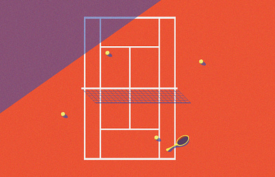 Let's play bright grain grain texture grainy graphic design illustration minimalist shapes simple simplicity sport sports design tennis tennis player vector