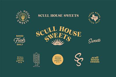 Sweet Branding agave atx austin badge bakery branding cactus fresh identity illustraion logo mark modern round stamp sweets symbol texas typography western