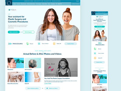 Plastic surgeon Landing page doctor landing page ui ux