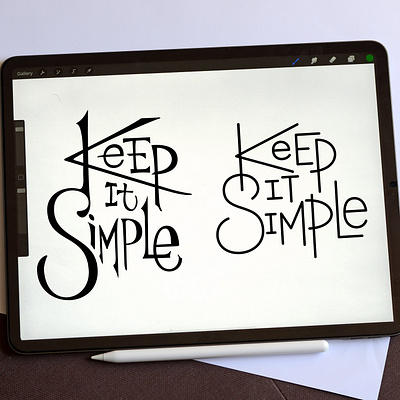 Keep It Simple Logo calligraffiti calligraphy design handlettering lettering logo logodesign logotype print typography