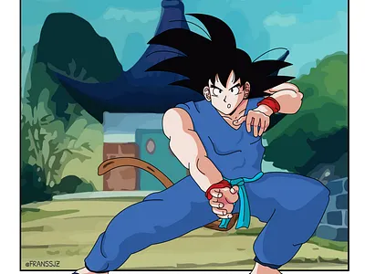 Goku adult on the Mount Paozu dragonball dragonballz goku kakarot mount paozu songoku
