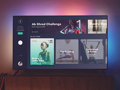 FitStar app app design appletv exercise exercise app exercises exercising fitness fitness app sketch sketchapp tv tv app workout workout app workout of the day workout tracker workouts