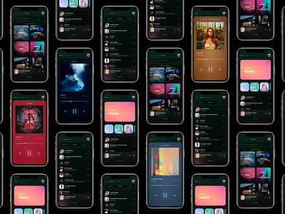 Spotify iOS App Design app apple billie eilish ios iphone iphone 11 iphone 11 pro lady gaga lana del rey library music player polnalyubvi search spotify ui ux