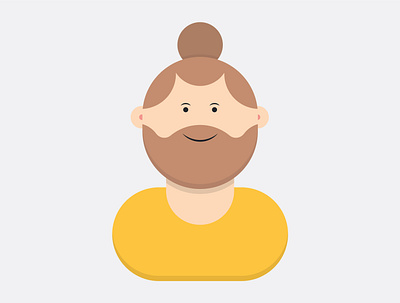 Bobo animation app character flat icon illustration illustrator minimal vector web