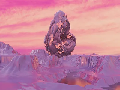 Eerie 3d album art alien artist blender cover art dark eerie music render space terrain texture trap tribal