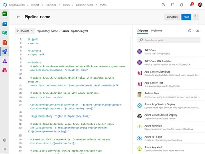 Pipeline Editor azure code devops editor enterprise pipeline ui ux