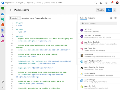 Pipeline Editor azure code devops editor enterprise pipeline ui ux