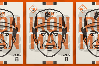 Cal Ripken - "I am Iron Man" baltimore baseball cal ripken design face illustration orioles portrait poster print sports vector