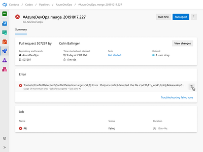 Pipeline Failure Analysis azure code devops enterprise pipeline ui ux