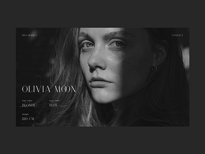 models agency profile agency design minimal model page portfolio ui ui ux ui ux design ux