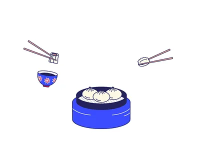 Dim Sum animation dimsum food gif illustartion