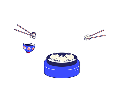 Dim Sum animation dimsum food gif illustartion