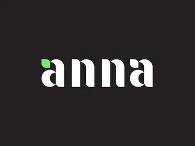 anna – a cannabis brand cannabis green logo logotype marijuana modern typography