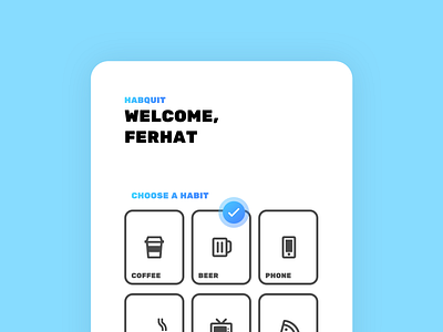 Zoomed in Habquit Mobile Application app design figma flat habit habit tracker minimal mobile mobile app design mobile application ui ux