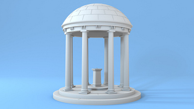 Old Well 3d c4d chapel hill cinema 4d cinema4d clay nc north carolina old well unc