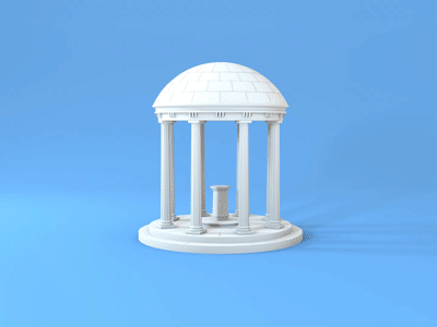 Old Well 3d c4d chapel hill cinema 4d cinema4d clay north carolina old well unc