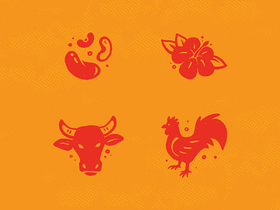 Birria Icons birria chicken cow de res frijoles hibiscus icons illustration jamaica mexican milwaukee pollo taco truck