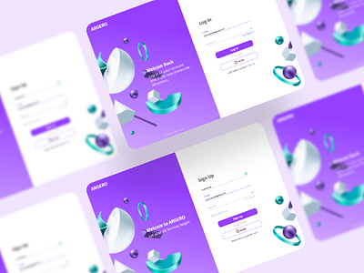 Sign up / Log in page agumentreality ar e commerce login online signup store ui uidesign uiweb ux uxdesign web