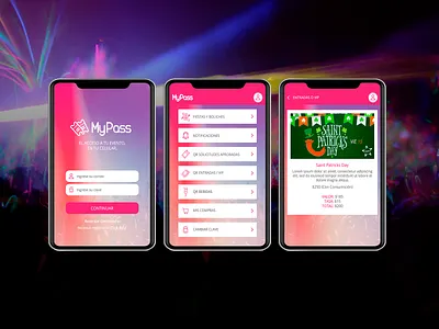 MyPass App app app design application dance design design app designer event flat night ui ui design uiux ux uxdesign web