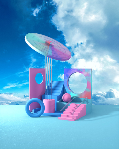 Day 16: Sleep Forever 3d 3d art 3d modeling abstract composition graphic design illustration modeling