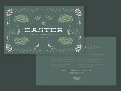 Easter Church Invitation easter invitation design palms