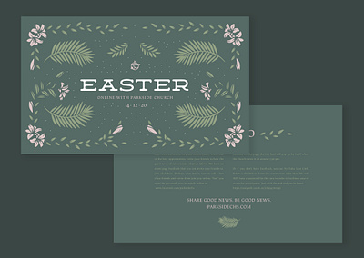 Easter Church Invitation easter invitation design palms