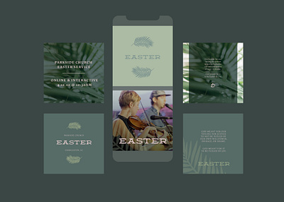 Easter Instagram Feed Graphics church design easter social media