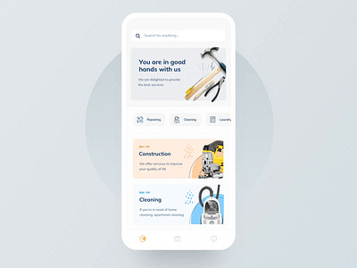 Housing Services App animations app clean design housing ineraction design interaction interactive minimal mobile app services ui ui ux