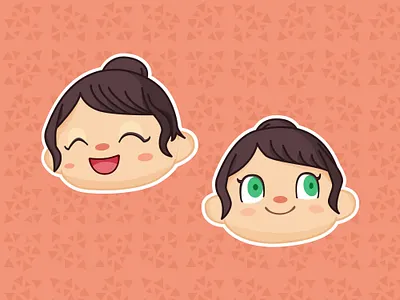 animal crossing - kylee's character animal crossing drawing figma illustration vector