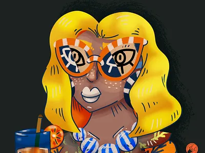 Sunglasses time 2d 2d art advertise character color glasses illustration photoshop summer sunglass sunglasses