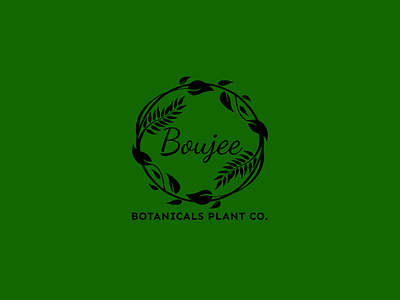 Black Boujee art black botanic botanical art branding design flat green leaf leaf logo leaves logo logodesign plant plant illustration vector