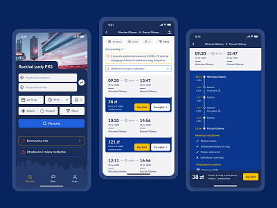 Intercity Bus Mobile App app app design mobile app mobile ui poland stylo ui ux