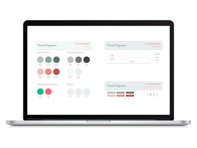 Styleguide of Travel Organizer App app app design design design app design art interface mobile mobile app mobile app design mobile design mobile ui style guide styleguide ui ui ux ui design uidesign uiux ux uxdesign