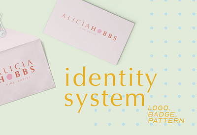 Identity System | Alicia Hobbs Fine Art badge logo branding branding design design graphicdesign identity design identity system logo logo design logo designer pattern primary logo rebrand secondary logo