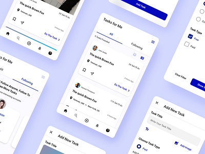 Task App Clean UI android app android app design app blue blue and white clean clean design clean ui design mobile app mobile app design mobile ui simple simple design task task app tasks ui ui design uidesign