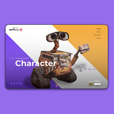 Wall-E Landing web design branding design desktop gravit designer landing landing design landing page ui ui ux uidesign uiux ux uxdesign web web design webdesign website website design