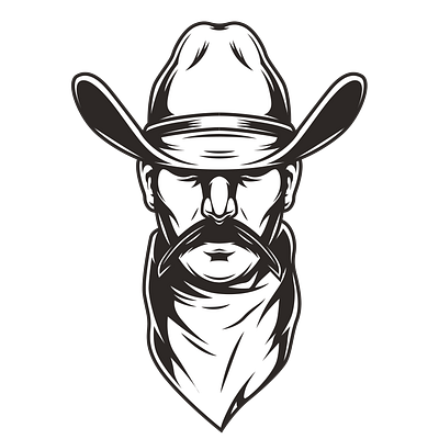 CowBoy branding cowboy hat graphic illustraion illustration