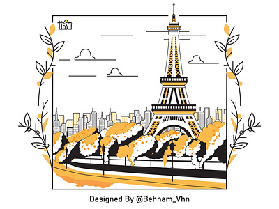 Eiffel Paris design eiffeltower illustration vector