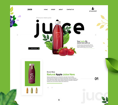 Juice Landing page best best design best shot branding design illustration illustrations illustrator juice juice landing page trendy design ui ux web website