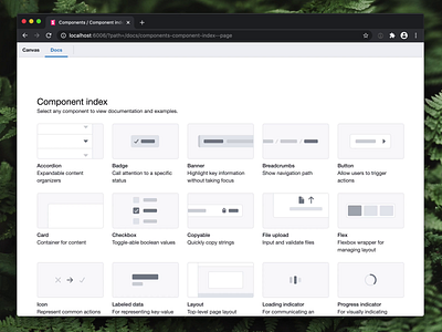 Component index components core ds cover design system docs documentation figma library react storybook style guide visualization