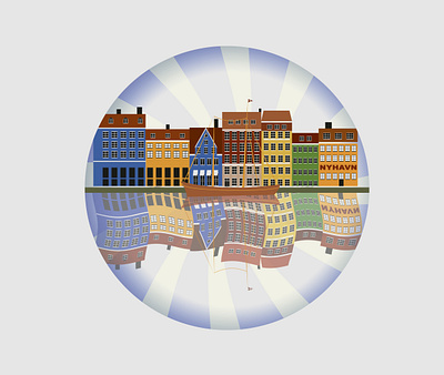 Nyhavn branding city branding design illustration